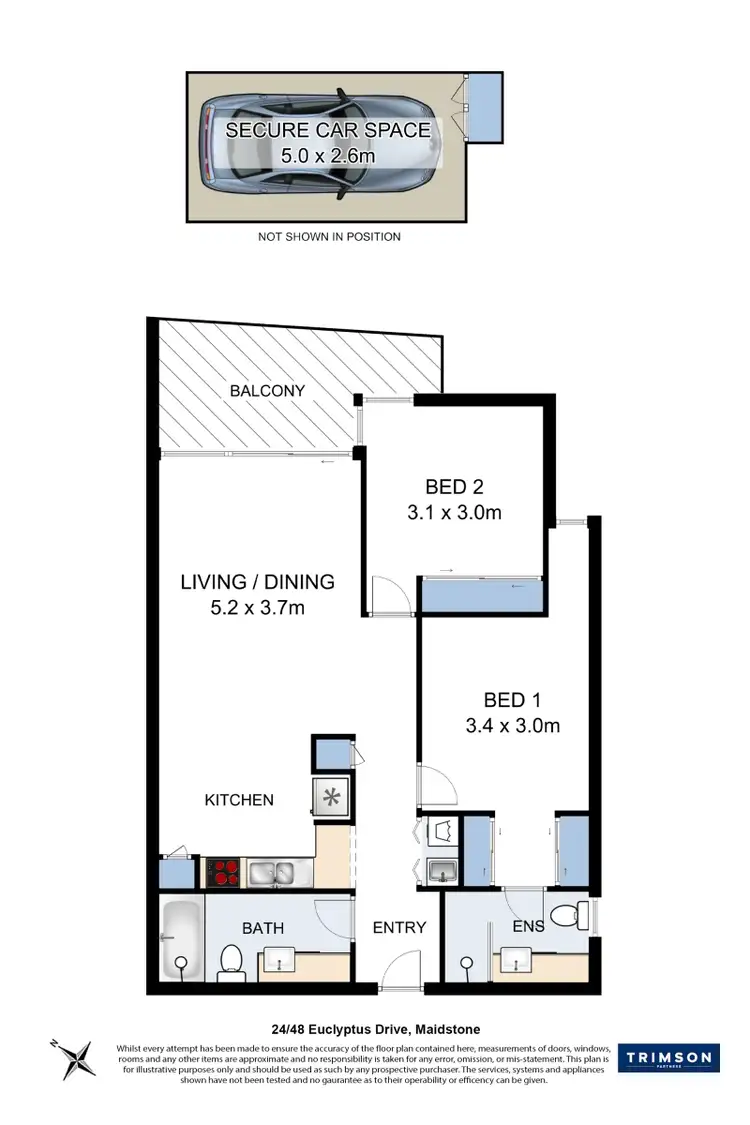 Floorplan of Homely apartment listing, 24/48 Eucalyptus Drive, Maidstone VIC 3012