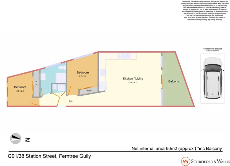 Floorplan of Homely apartment listing, G1/38 Station Street, Ferntree Gully VIC 3156