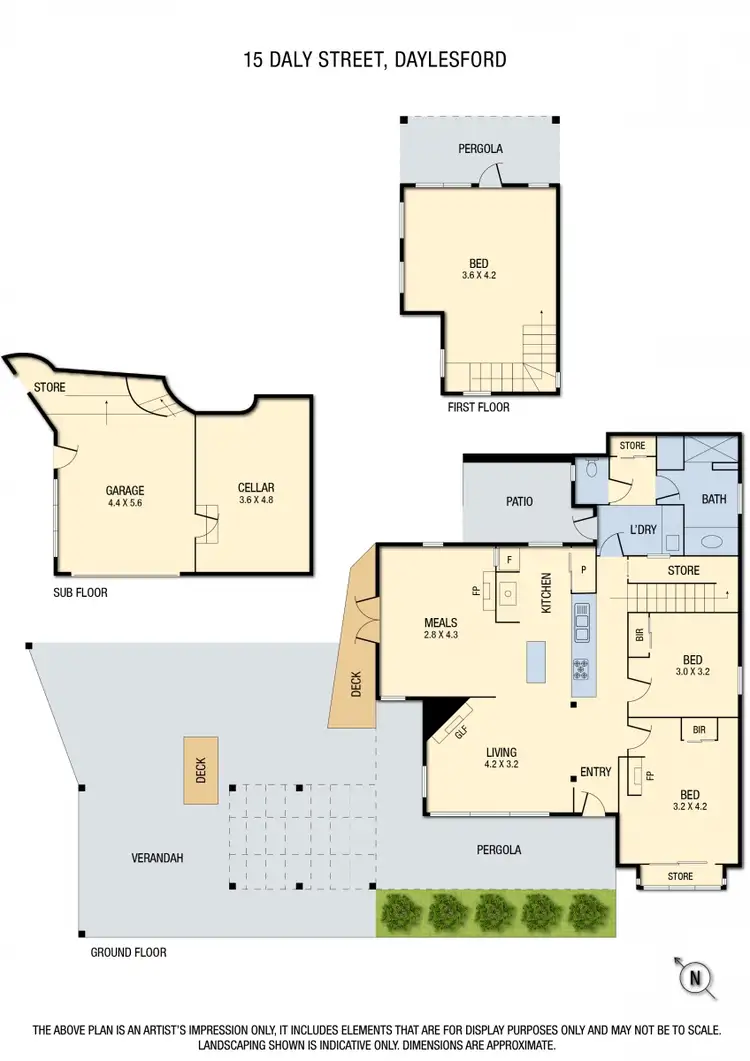 Floorplan of Homely house listing, 15 Daly Street, Daylesford VIC 3460
