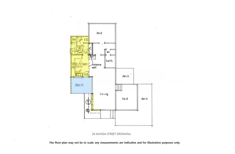 Floorplan of Homely house listing, 24 Wunda Street, Dromana VIC 3936