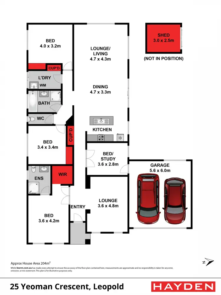 Floorplan of Homely house listing, 25 Yeoman Crescent, Leopold VIC 3224