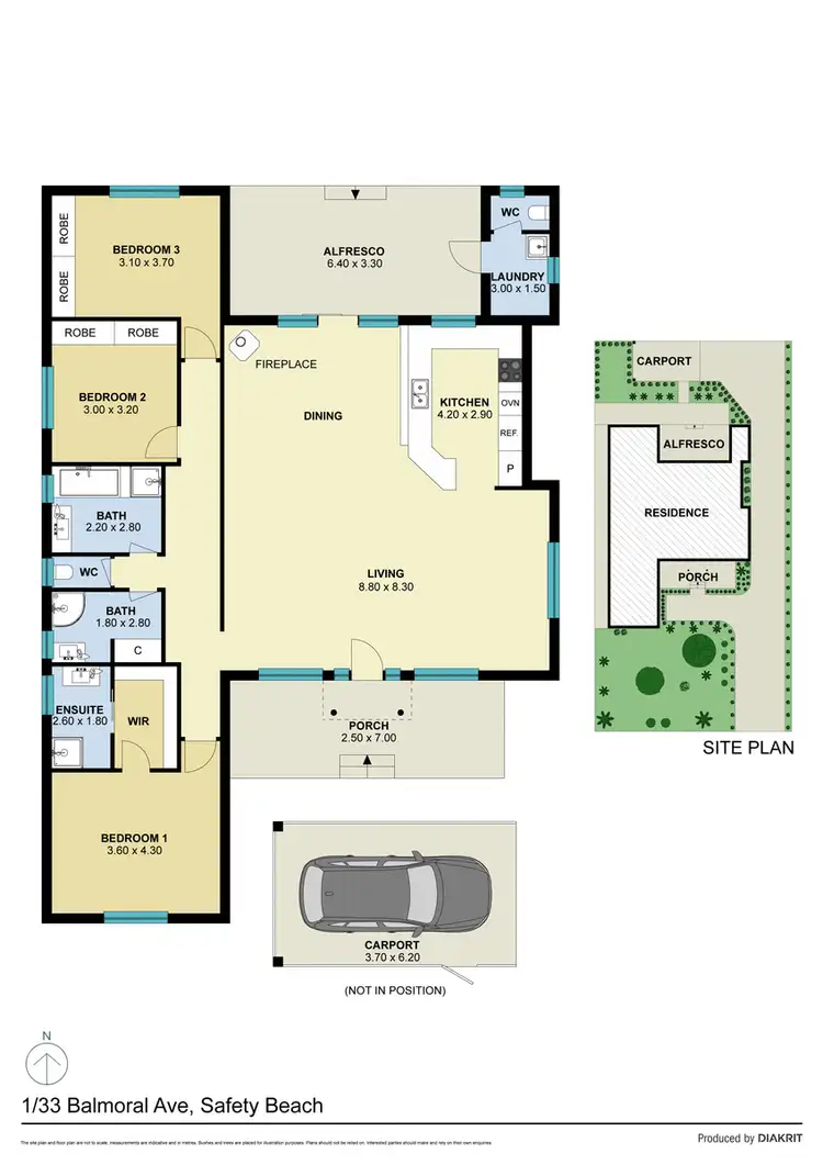 Floorplan of Homely house listing, 1/33 Balmoral Avenue, Safety Beach VIC 3936