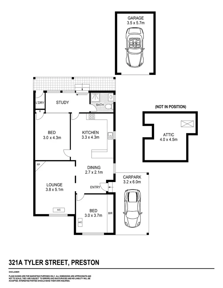 Floorplan of Homely house listing, 321a Tyler Street, Preston VIC 3072