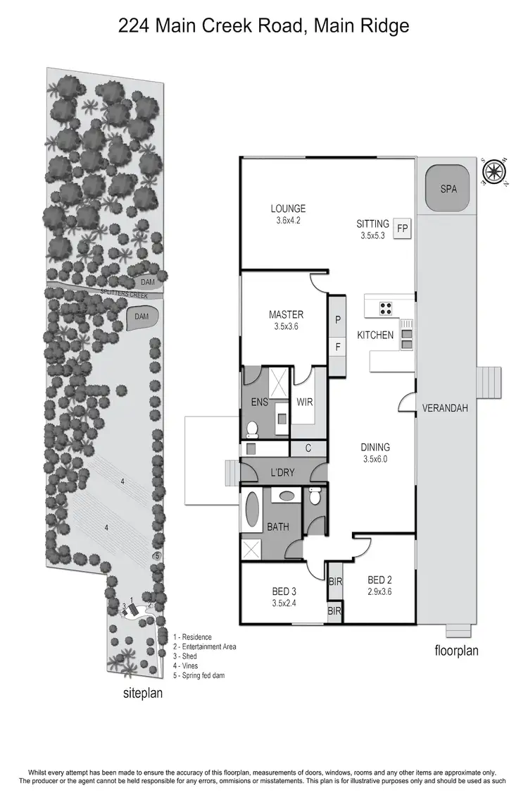 Floorplan of Homely house listing, 224 Main Creek Road, Main Ridge VIC 3928