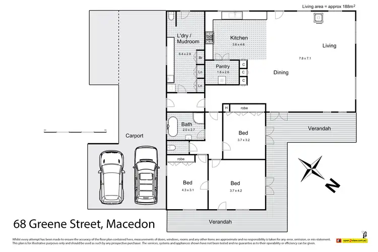 Floorplan of Homely house listing, 68 Greene Street, Macedon VIC 3440