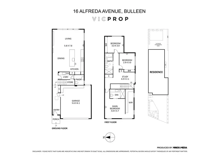 Floorplan of Homely townhouse listing, 16 Alfreda Avenue, Bulleen VIC 3105