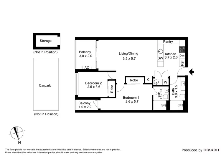 Floorplan of Homely apartment listing, 208/38 Cunningham Street, South Yarra VIC 3141