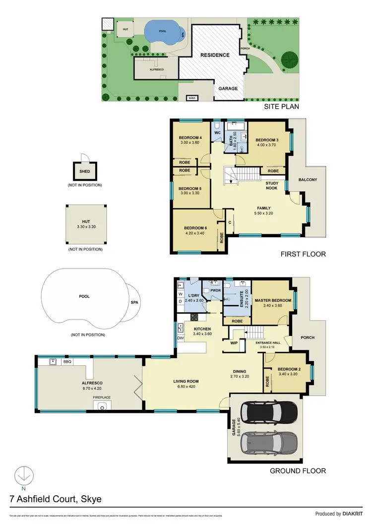 Floorplan of Homely house listing, 7 Ashfield Court, Skye VIC 3977