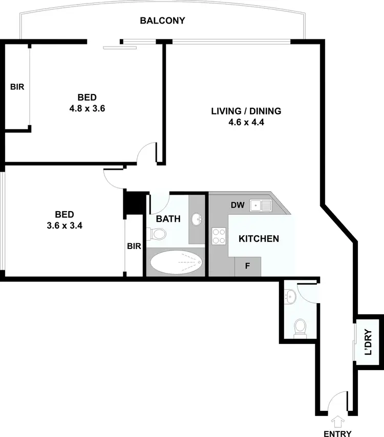 Floorplan of Homely apartment listing, 1012/222 Russell Street, Melbourne VIC 3000