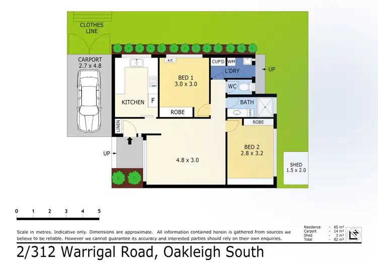 Floorplan of Homely unit listing, 2/312 Warrigal Road, Oakleigh South VIC 3167