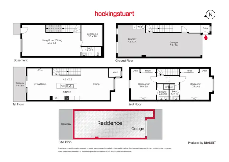 Floorplan of Homely townhouse listing, 11/56 La Scala Avenue, Maribyrnong VIC 3032