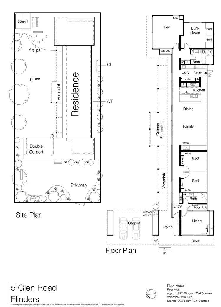 Floorplan of Homely house listing, 5 Glen Road, Flinders VIC 3929
