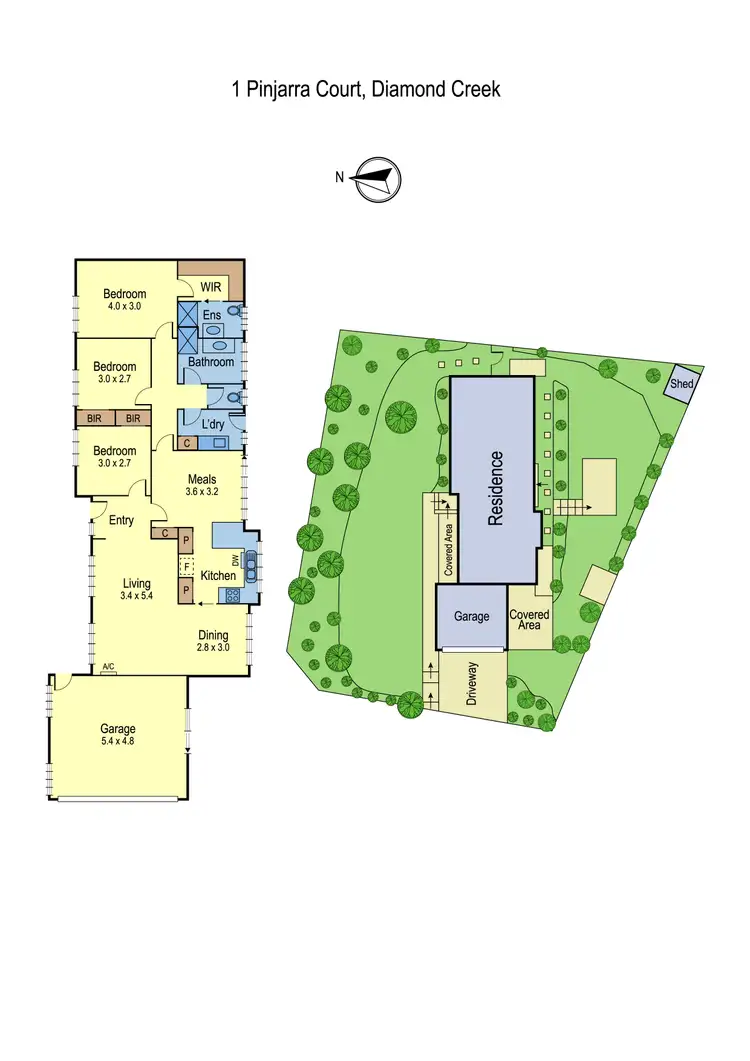 Floorplan of Homely house listing, 1 Pinjarra Court, Diamond Creek VIC 3089