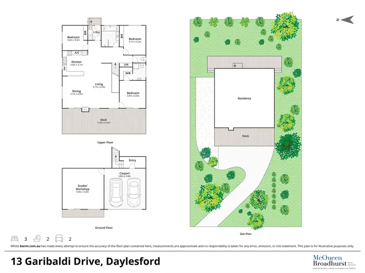 Floorplan of Homely house listing, 13 Garibaldi Drive, Daylesford VIC 3460