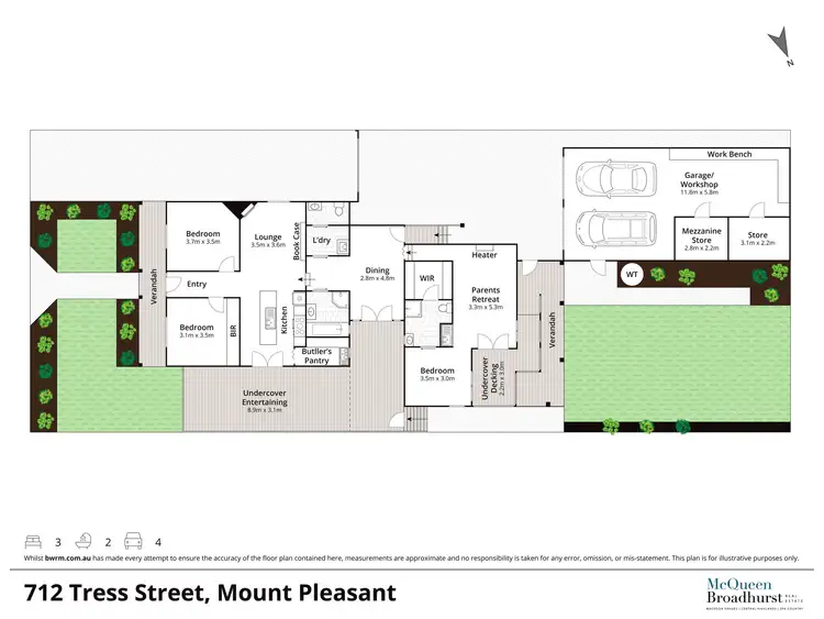 Floorplan of Homely house listing, 712 Tress Street, Mount Pleasant VIC 3350