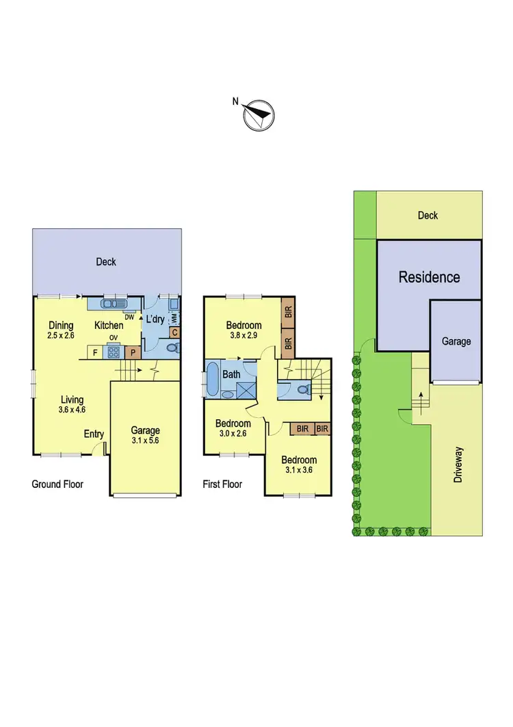 Floorplan of Homely townhouse listing, 1/21 Graeme Avenue, Montmorency VIC 3094