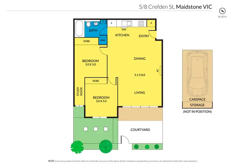 Floorplan of Homely apartment listing, 5/8 Crefden Street, Maidstone VIC 3012