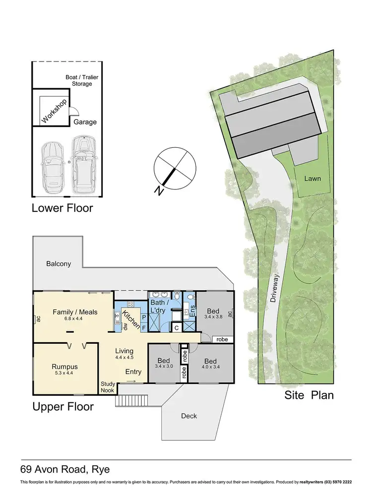 Floorplan of Homely house listing, 69 Avon Road, Rye VIC 3941