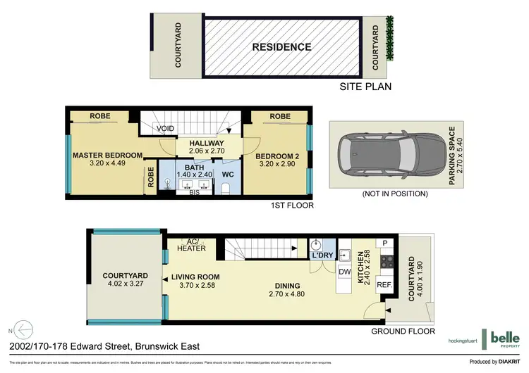 Floorplan of Homely townhouse listing, 2002/170-178 Edward Street, Brunswick East VIC 3057