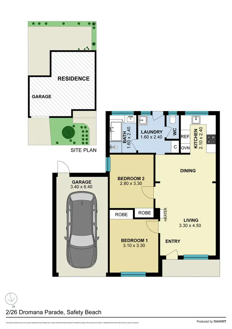 Floorplan of Homely unit listing, 2/26 Dromana Parade, Safety Beach VIC 3936