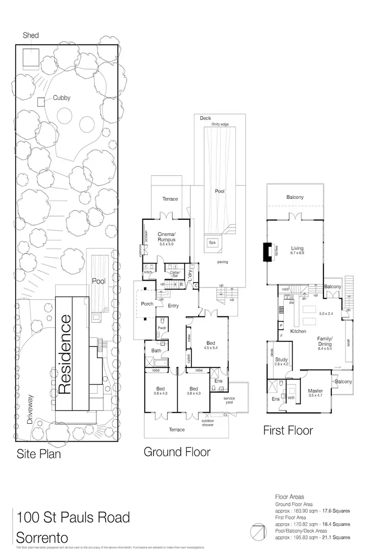 Floorplan of Homely house listing, 100 St Pauls Road, Sorrento VIC 3943
