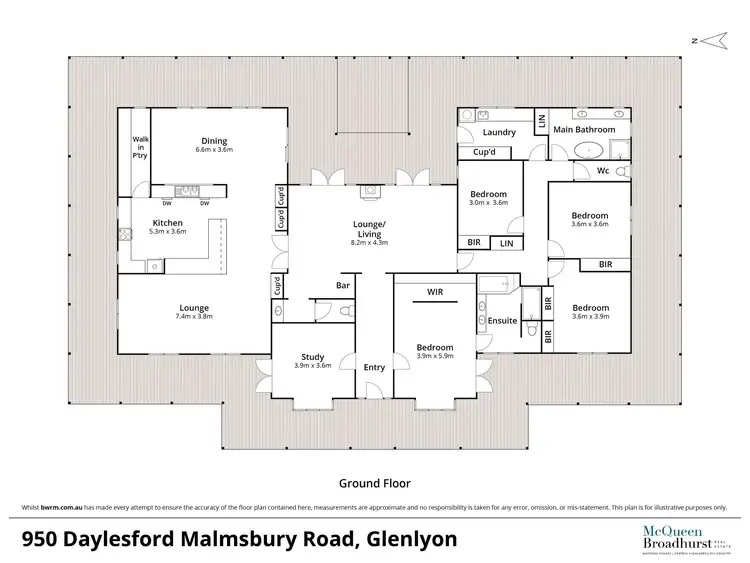 Floorplan of Homely house listing, 950 Daylesford Malmsbury Road, Glenlyon VIC 3461