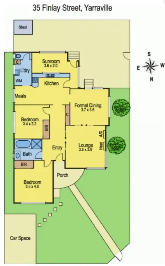 Floorplan of Homely house listing, 35 Finlay Street, Yarraville VIC 3013