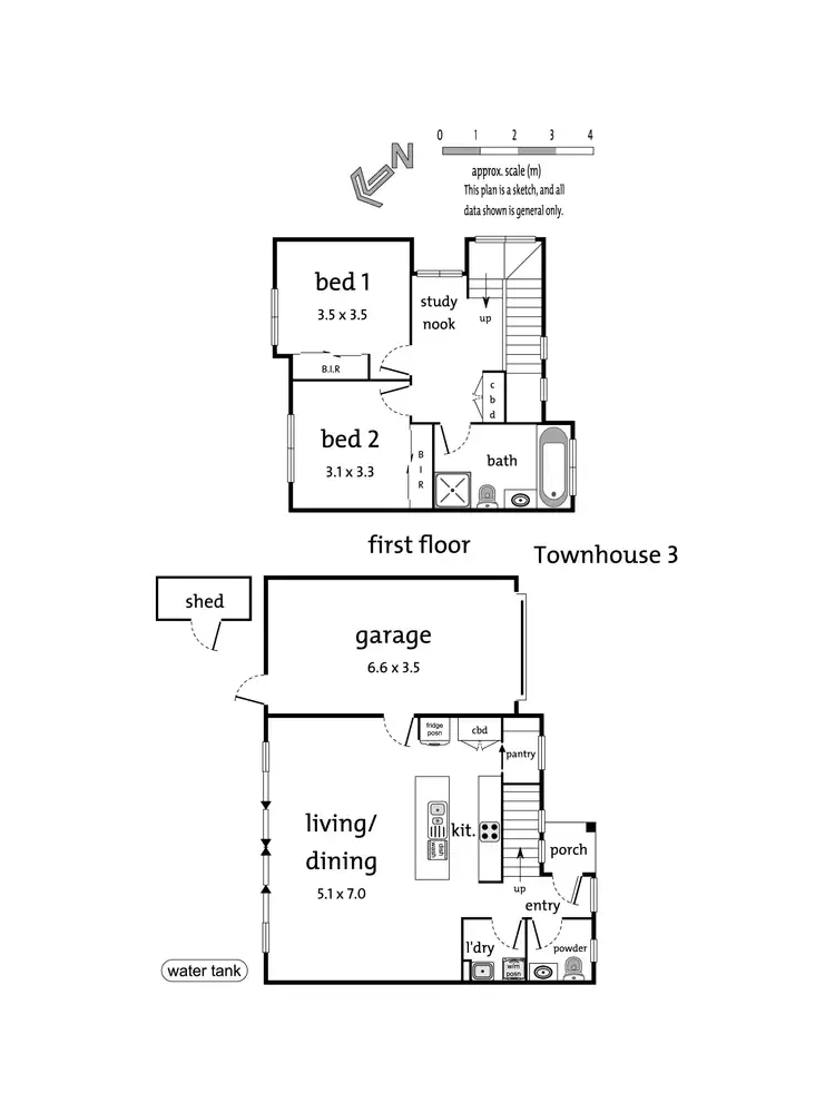 Floorplan of Homely townhouse listing, 1, 3 & 4/330 Maroondah Highway, Ringwood VIC 3134