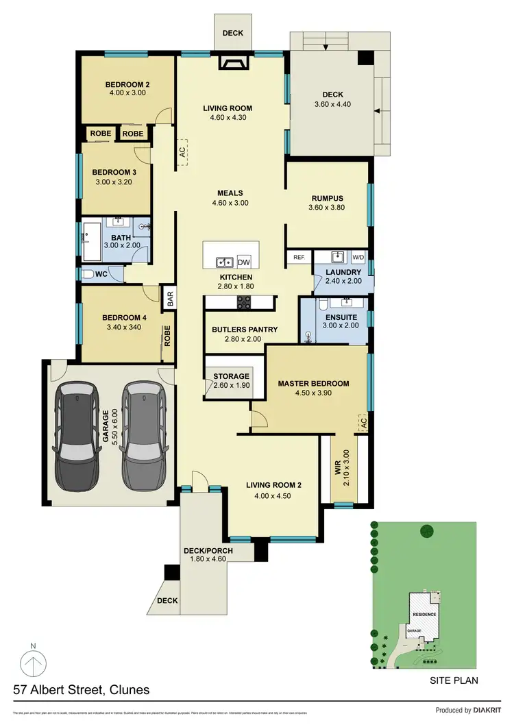 Floorplan of Homely house listing, 57 Albert Street, Clunes VIC 3370