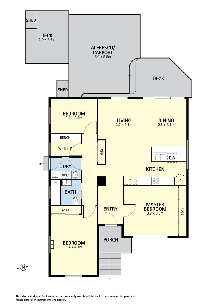 Floorplan of Homely house listing, 1/184 Henry Street, Greensborough VIC 3088
