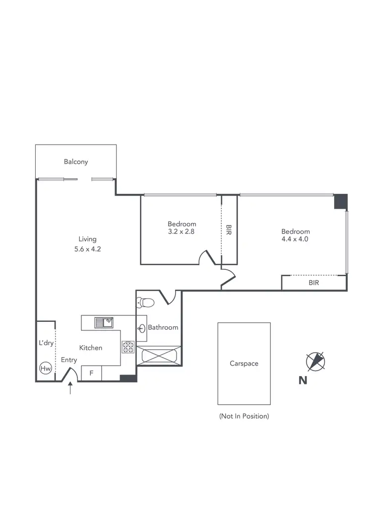 Floorplan of Homely apartment listing, T408/348 St Kilda Road, Melbourne VIC 3004