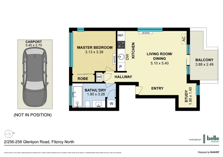 Floorplan of Homely unit listing, 2/256-258 Glenlyon Road, Fitzroy North VIC 3068