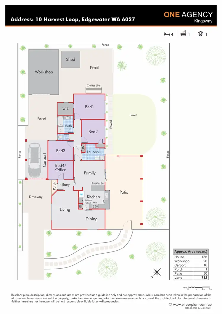 Floorplan of Homely house listing, 10 Harvest Loop, Edgewater WA 6027