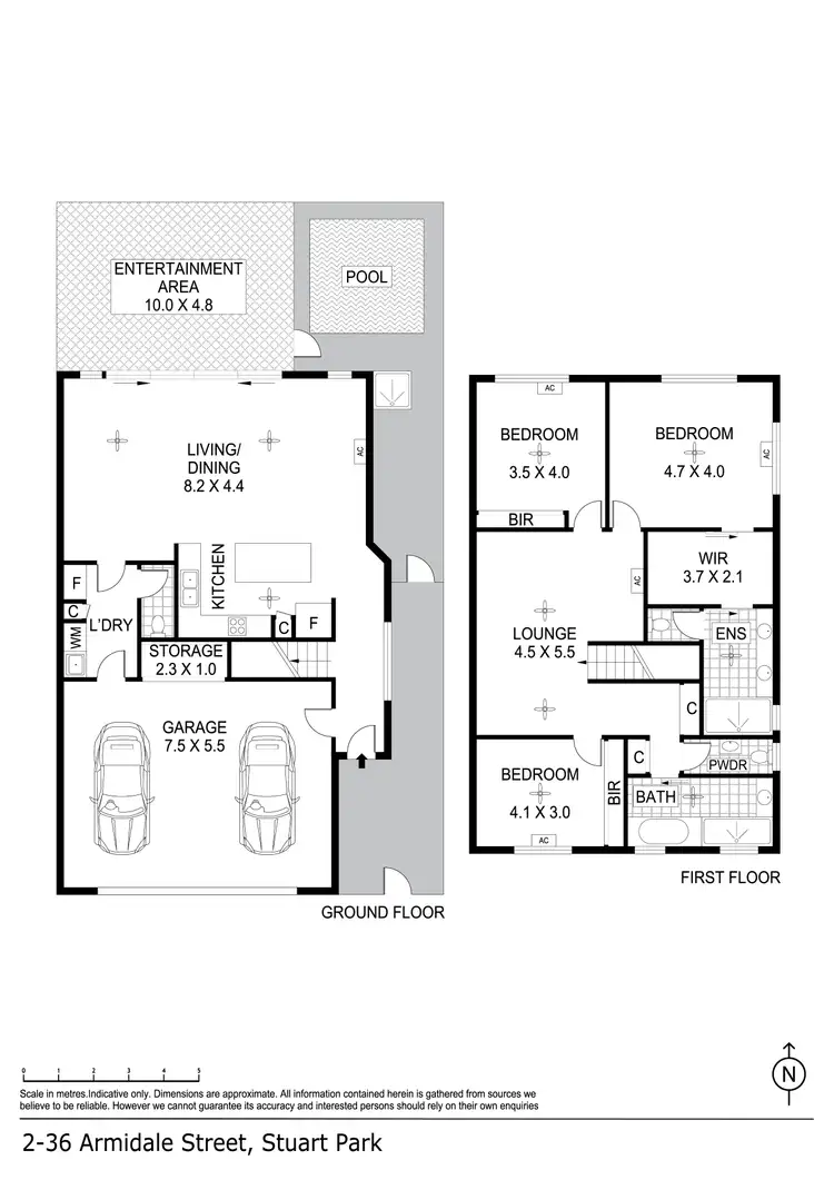 Floorplan of Homely townhouse listing, 2/36 Armidale Street, Stuart Park NT 820