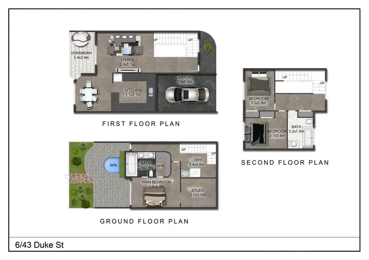 Floorplan of Homely townhouse listing, 6/43 Duke Street, Stuart Park NT 820