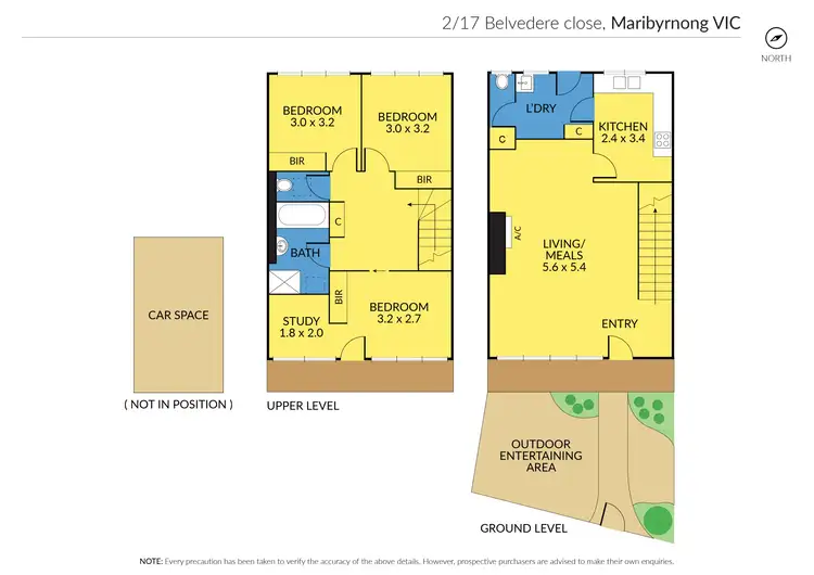 Floorplan of Homely townhouse listing, 2/17 Belvedere Close, Maribyrnong VIC 3032