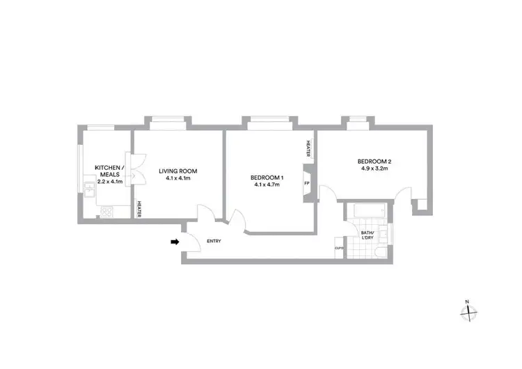 Floorplan of Homely apartment listing, 5/88 Barkly Street, St Kilda VIC 3182