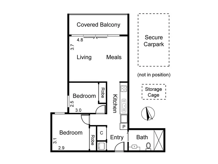 Floorplan of Homely apartment listing, 108/40 Stanley Street, Collingwood VIC 3066