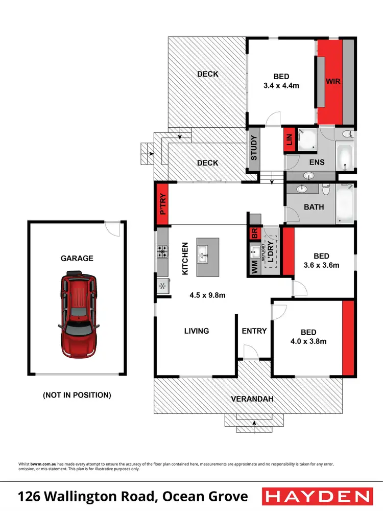 Floorplan of Homely house listing, 126 Wallington Road, Ocean Grove VIC 3226