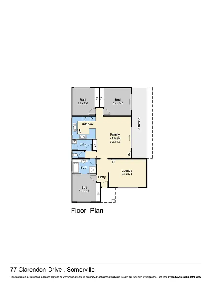 Floorplan of Homely house listing, 77 Clarendon Drive, Somerville VIC 3912