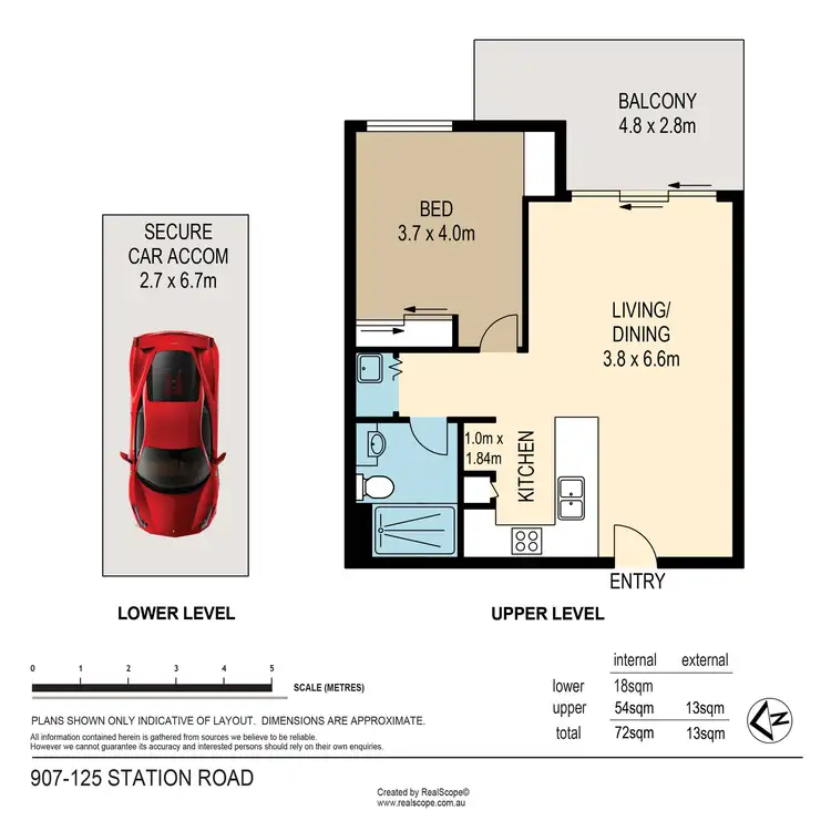 Floorplan of Homely unit listing, 907/125 Station Road, Indooroopilly QLD 4068