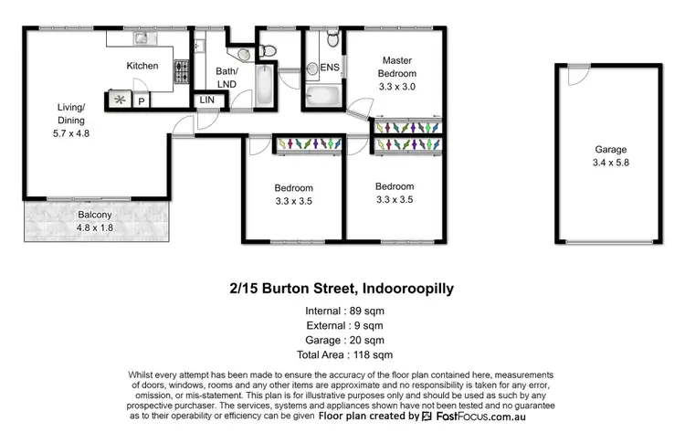Floorplan of Homely unit listing, 2/15 Burton Street, Indooroopilly QLD 4068