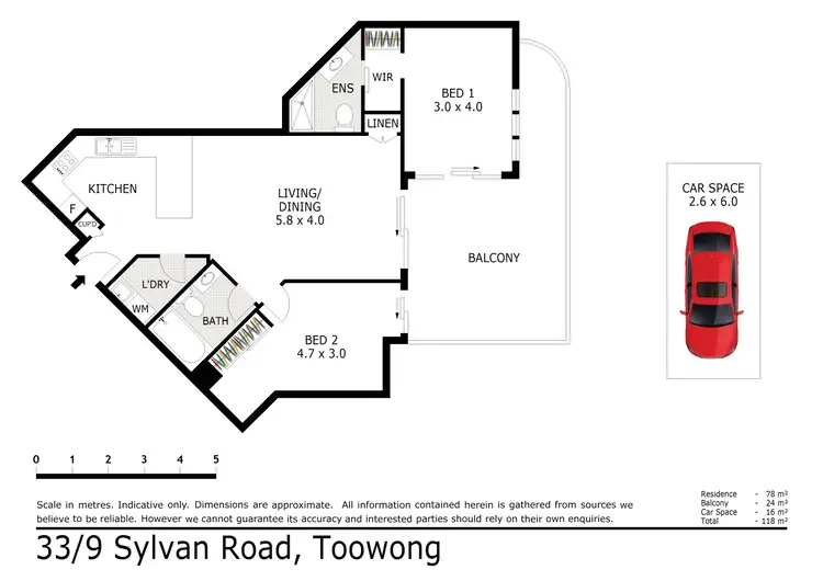Floorplan of Homely unit listing, 33/9 Sylvan Road, Toowong QLD 4066