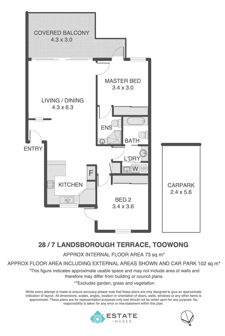 Floorplan of Homely unit listing, 28/7 Landsborough Terrace, Toowong QLD 4066