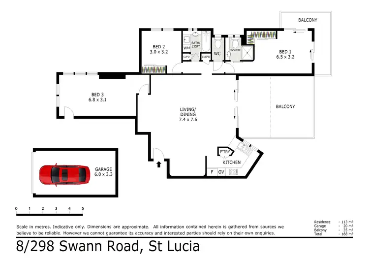 Floorplan of Homely unit listing, 8/298 Swann Road, St Lucia QLD 4067