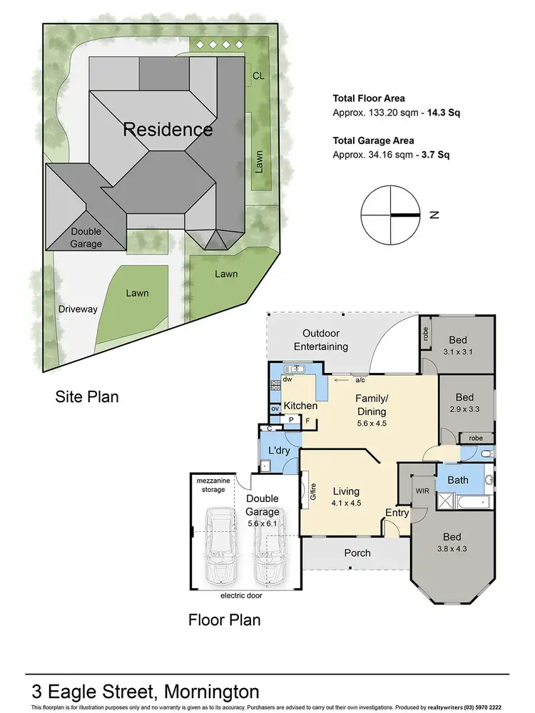 Floorplan of Homely house listing, 3 Eagle Street, Mornington VIC 3931