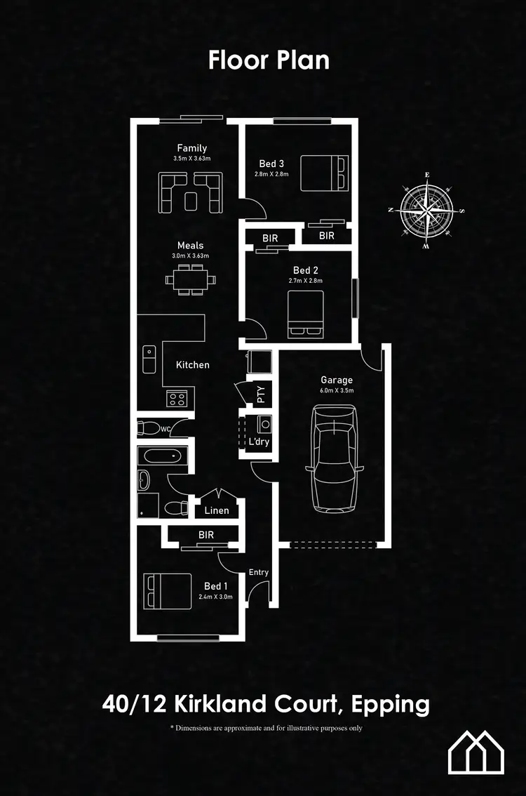 Floorplan of Homely unit listing, 40/12 Kirkland Court, Epping VIC 3076