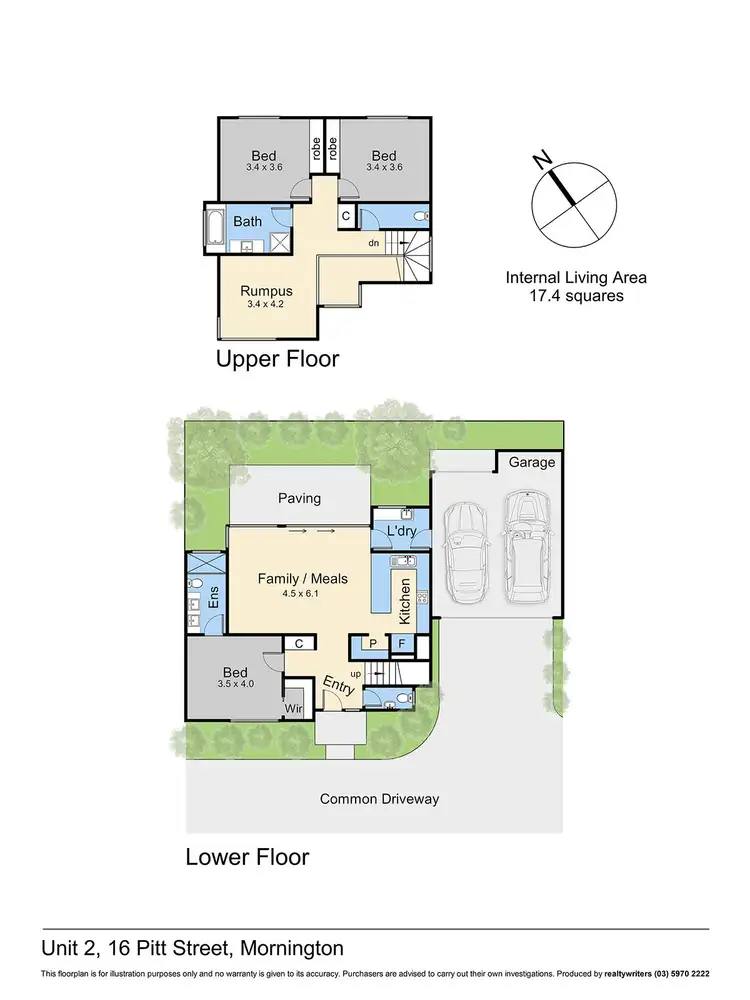 Floorplan of Homely townhouse listing, 2/16 Pitt Street, Mornington VIC 3931