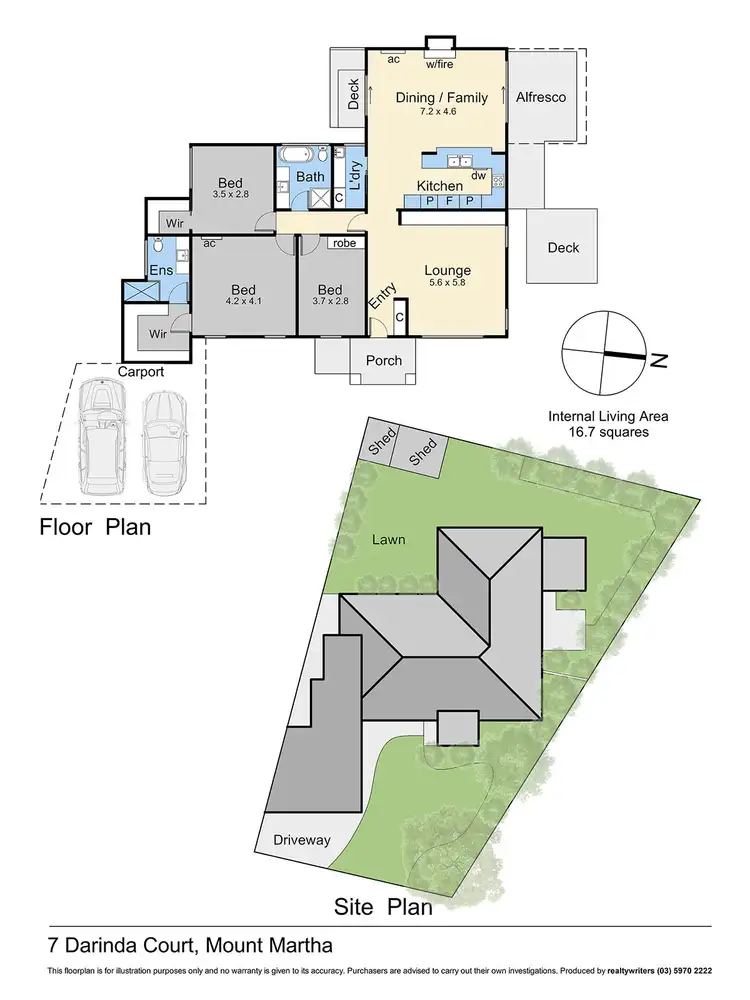 Floorplan of Homely house listing, 7 Darinda Court, Mount Martha VIC 3934