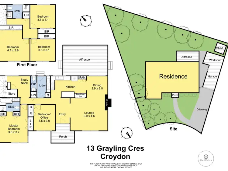 Floorplan of Homely house listing, 13 Grayling Crescent, Croydon VIC 3136